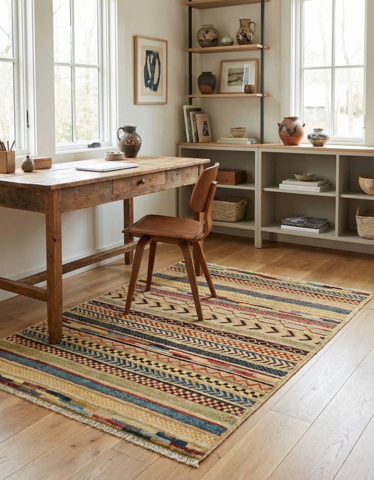 Detail image of 2' 9 x 3' 11  Hand Knotted Modern Ziegler Rug