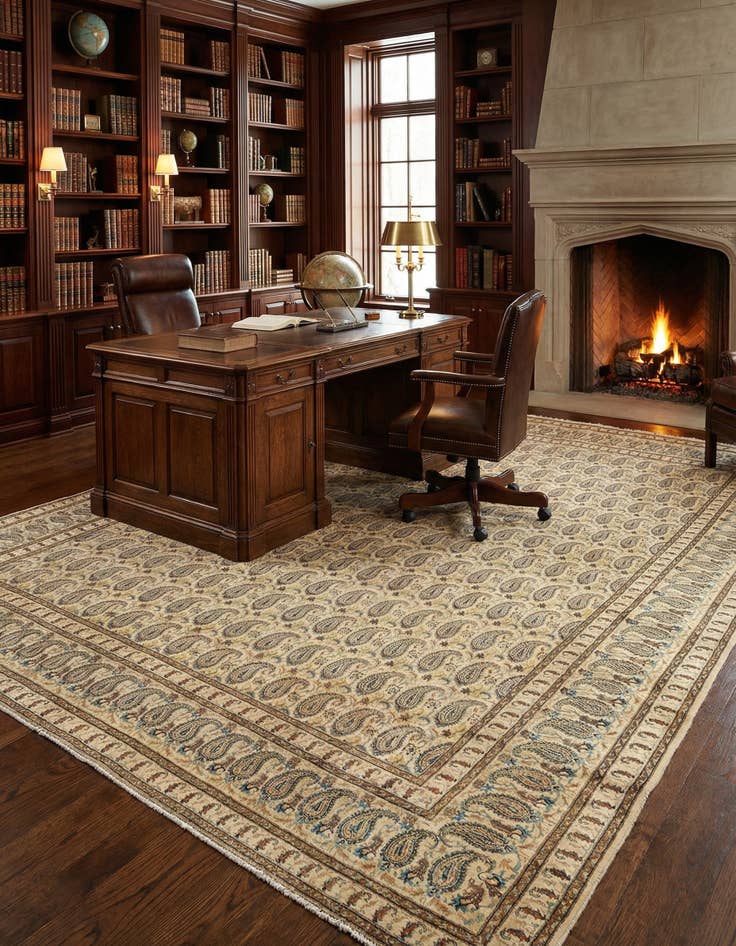 Detail image of 9' 9 x 12' 11 Kerman Wool Rug