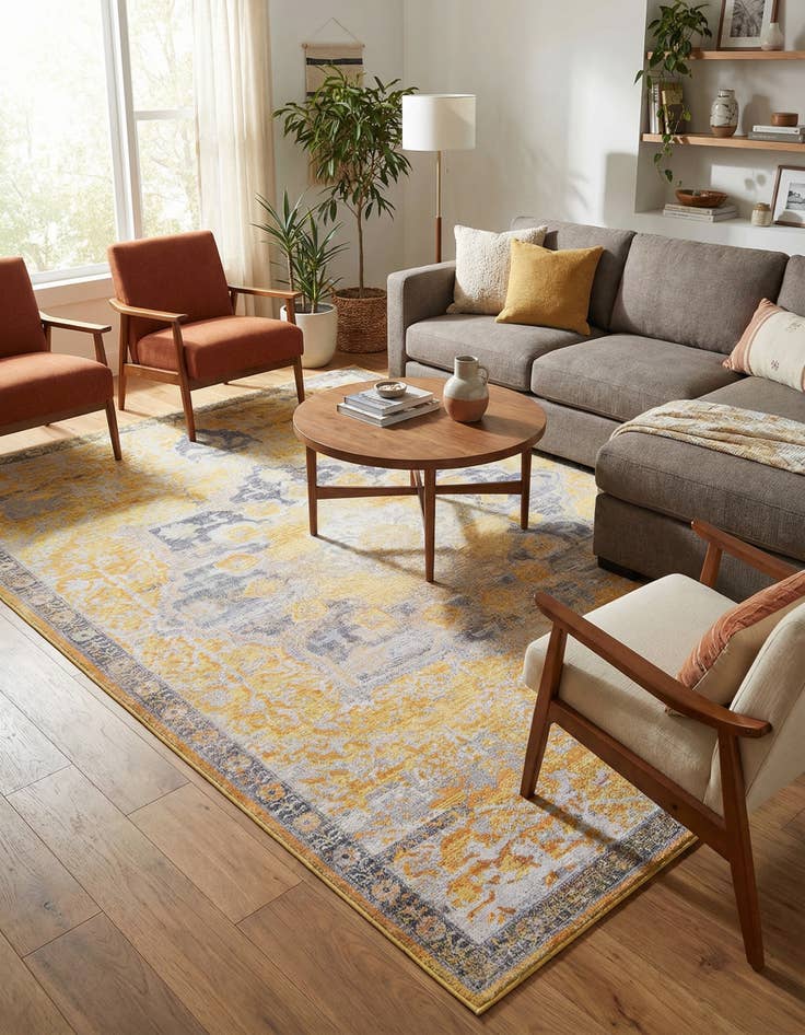 Detail image of 10' 6 x 14'  Washable Renaissance Rug