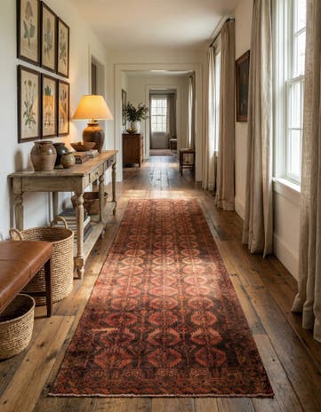 2' 10 x 9' 4 Hand Knotted Ultra Vintage Persian Wool Runner Rug