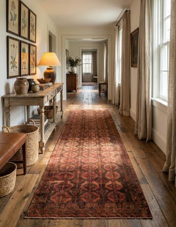 2' 10 x 9' 4 Hand Knotted Ultra Vintage Persian Wool Runner Rug