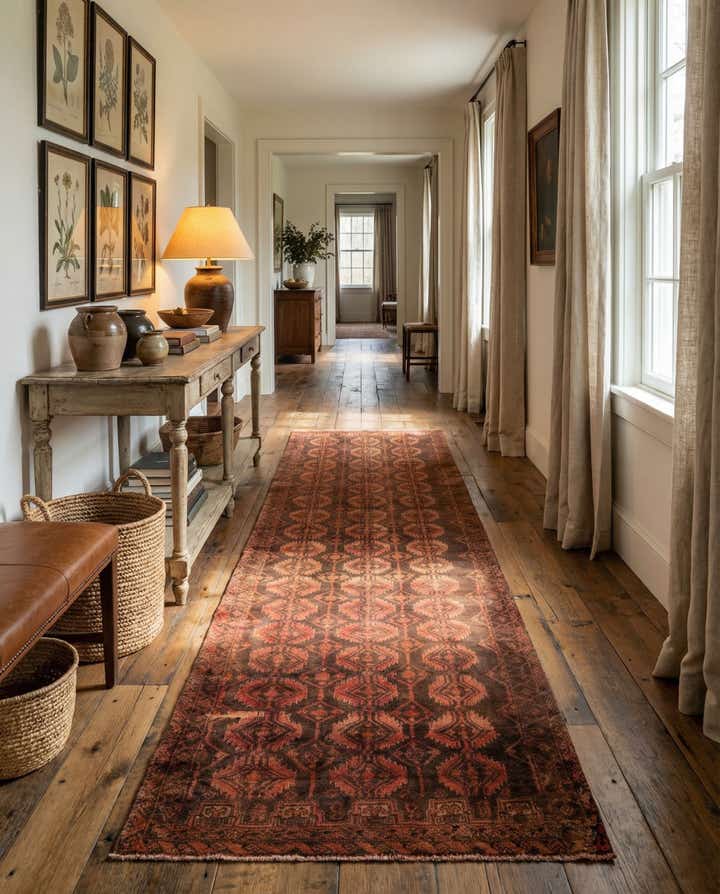 2' 10 x 9' 4 Hand Knotted Ultra Vintage Persian Wool Runner Rug