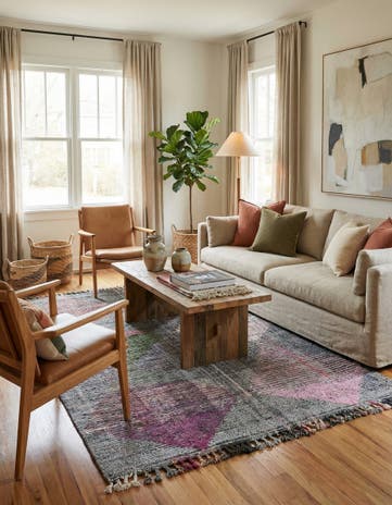 5' 8 x 7' 8 Hand Knotted Moroccan Wool Rug
