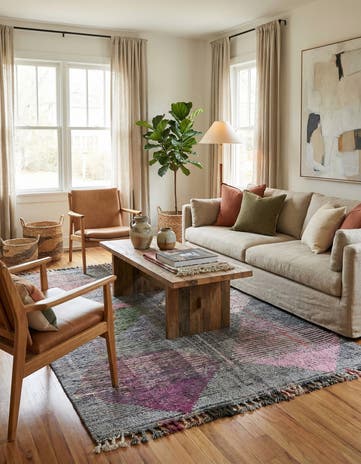 5' 8 x 7' 8 Hand Knotted Moroccan Wool Rug