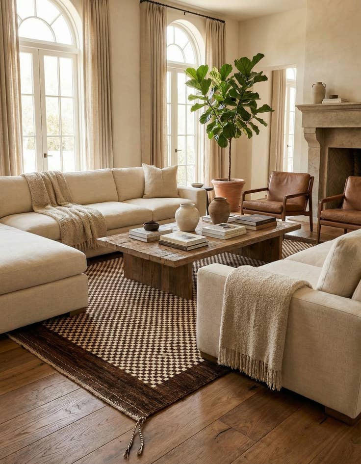 Detail image of  4' 10 x 6' 8  Hand Knotted Moroccan Wool Rug