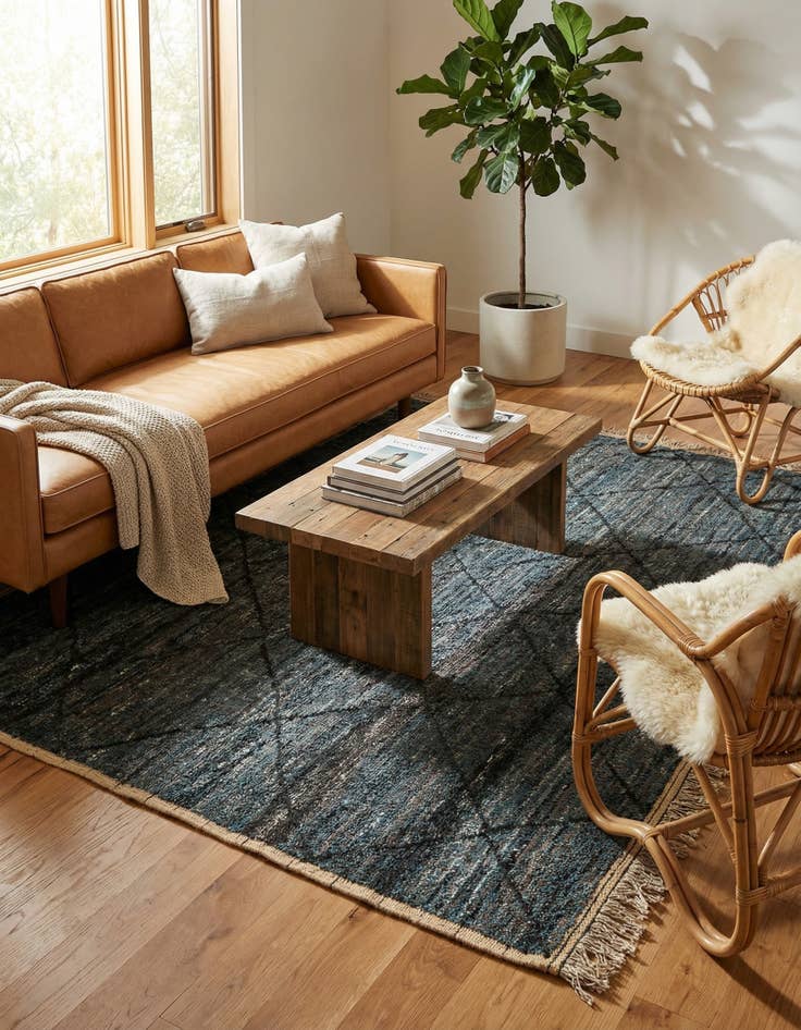 Detail image of 5' x 8' 5  Hand Knotted Moroccan Wool Rug