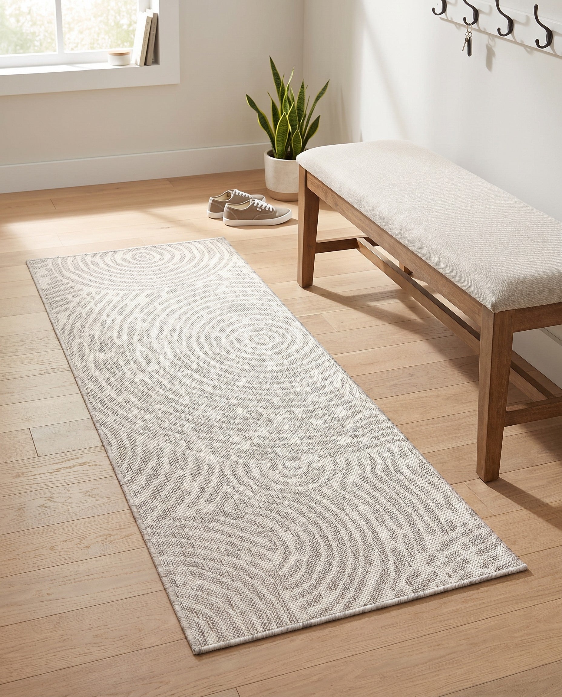 2' x 5' 3 Easy-Clean Modern Indoor / Outdoor Runner Rug