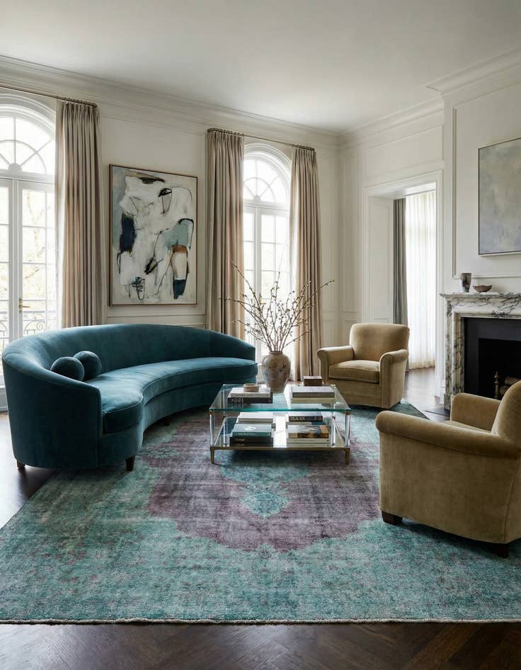 Detail image of 9' 4 x 13' 3  Hand Knotted Ultra Vintage Persian Wool Rug