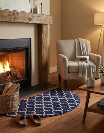 3' x 6' Lattice Hearth Rug