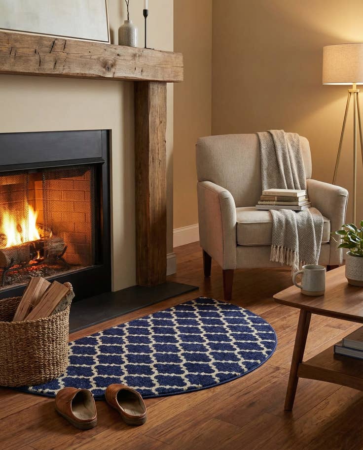 Detail image of 3' x 6' Lattice Hearth Rug