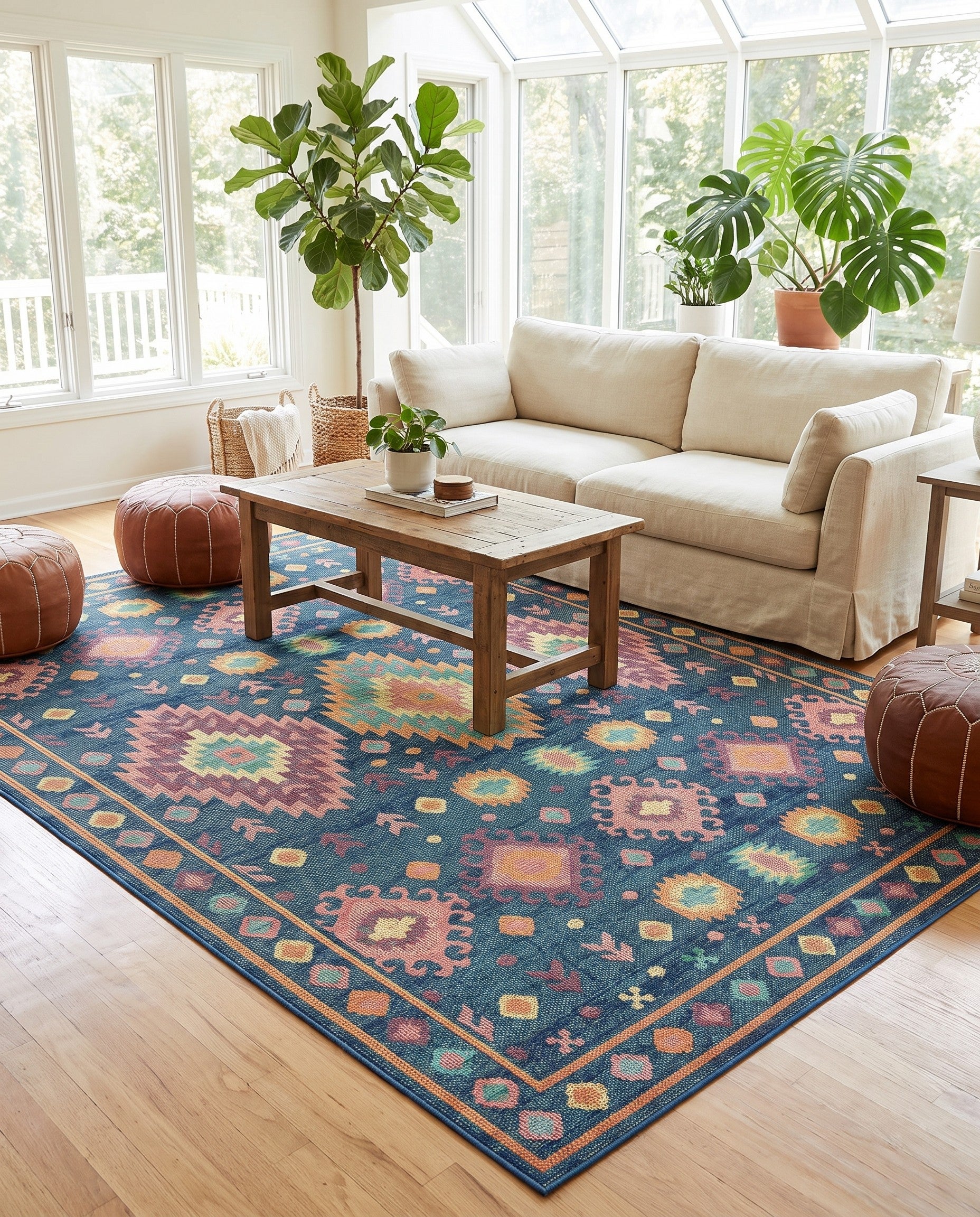 9' x 12' Easy-Clean Baja Indoor / Outdoor Rug