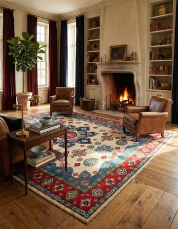 6' 9 x 10' Hand Knotted Kazak Rug