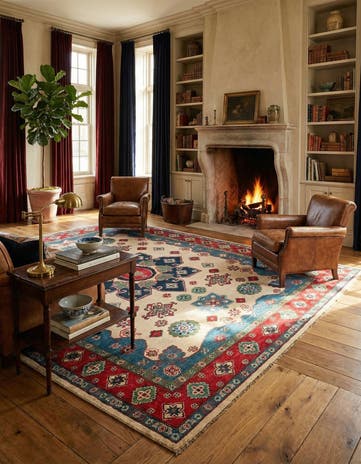 6' 9 x 10' Hand Knotted Kazak Rug