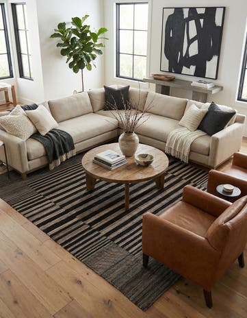 6' x 7' 8 Hand Woven Kilim Modern Wool Rug