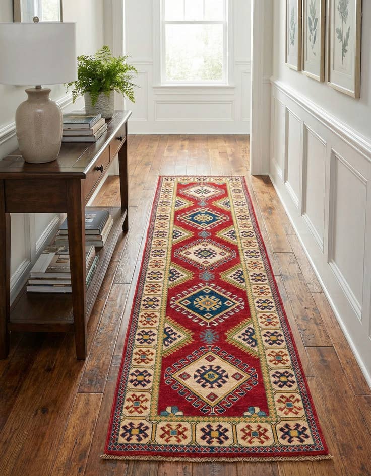 Detail image of 2' 8 x 10' 1  Hand Knotted Kazak Runner Rug