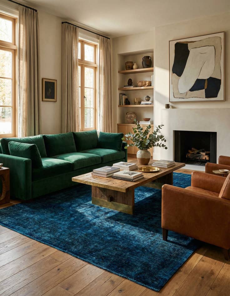 Detail image of 6' 9 x 9' 9  Hand Knotted Ultra Vintage Persian Wool Rug