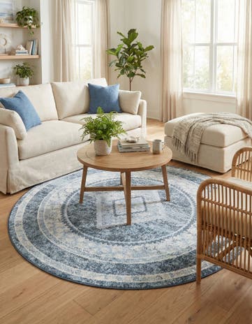 5' 3 x 5' 3 Kamala Washable Round Rug