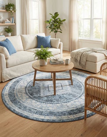 5' 3 x 5' 3 Kamala Washable Round Rug