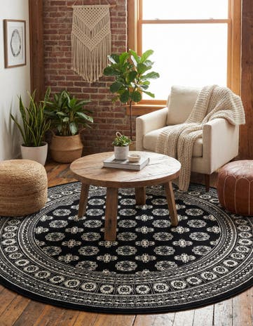 6' x 6' Bokhara Round Rug