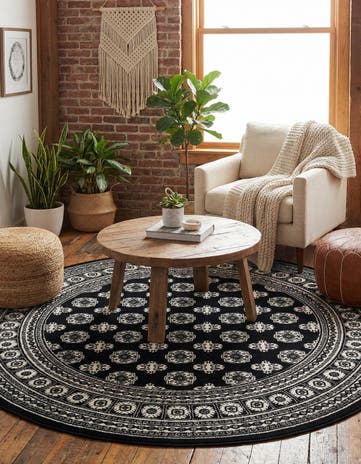 6' x 6' Bokhara Round Rug