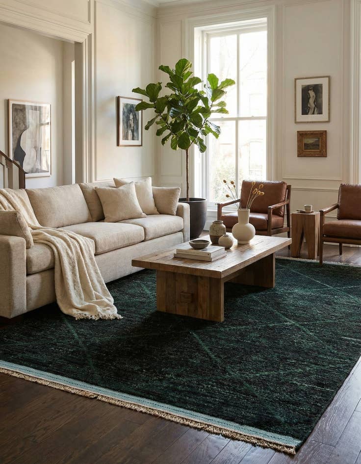 Detail image of 5' x 8' 4  Hand Knotted Moroccan Wool Rug