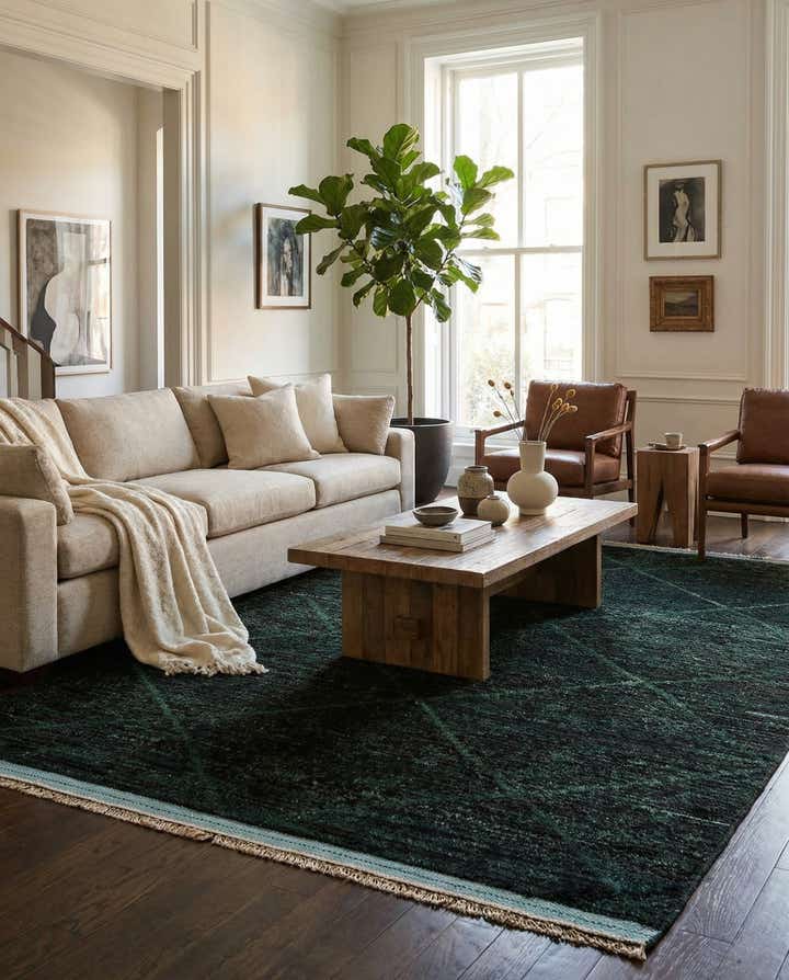 5' x 8' 4 Hand Knotted Moroccan Wool Rug