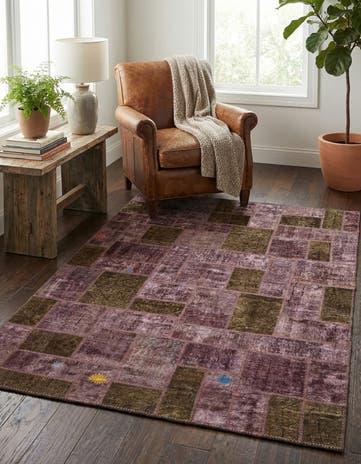 5' 10 x 8' 4 Hand Knotted Ultra Vintage Persian Wool Rug