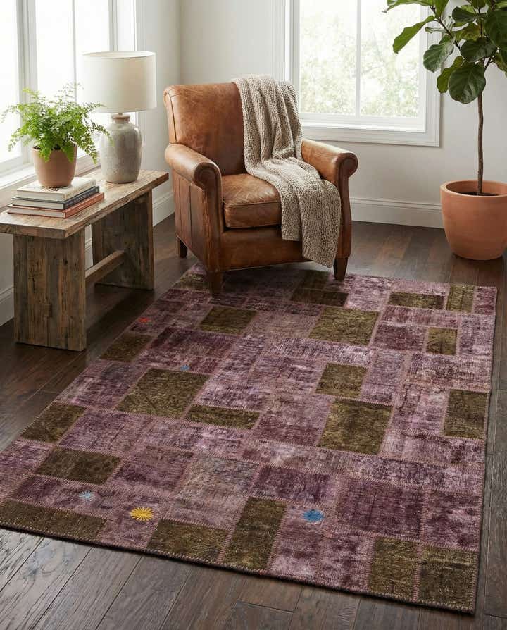 5' 10 x 8' 4 Hand Knotted Ultra Vintage Persian Wool Rug
