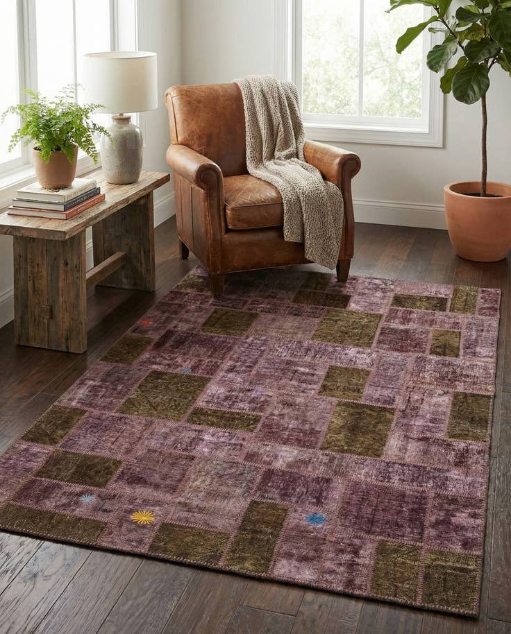 Detail image of 5' 10 x 8' 4 Hand Knotted Ultra Vintage Persian Wool Rug