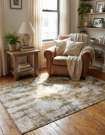 4' x 6' Hand Knotted Ultra Vintage Persian Wool Rug