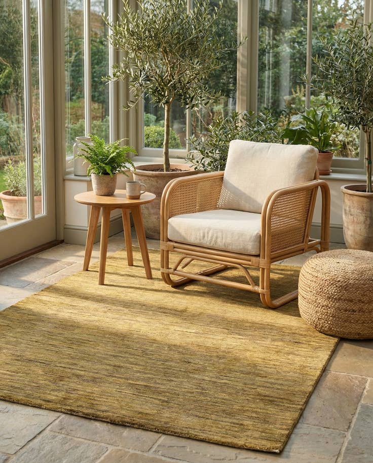 Detail image of 4' 11 x 6' 5 Hand Knotted Modern Ziegler Oriental Rug