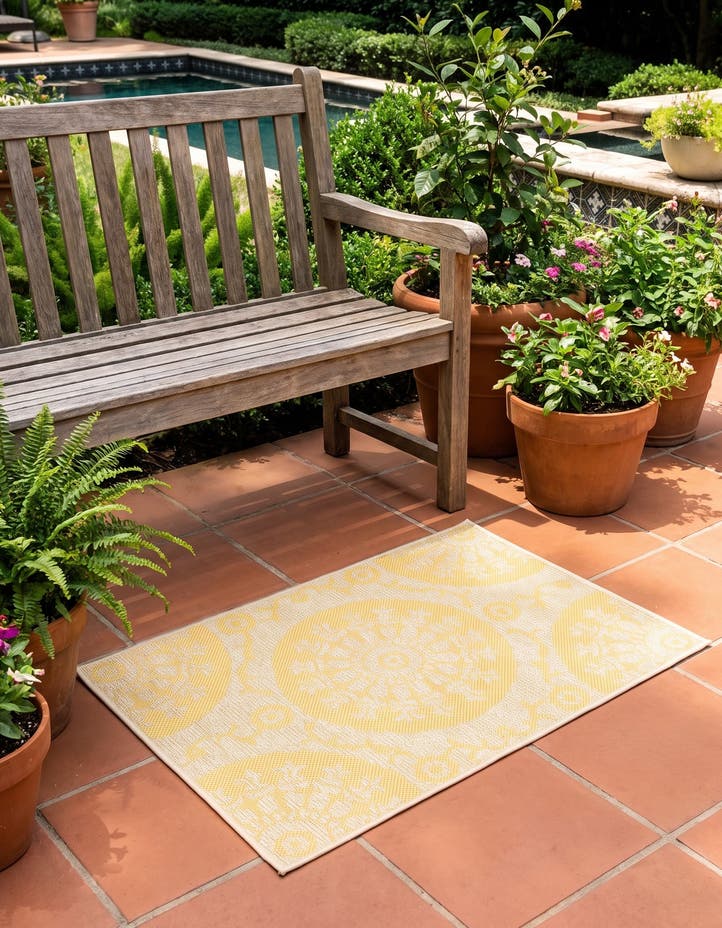 2' 2 x 3' Easy-Clean Botanical Indoor / Outd...