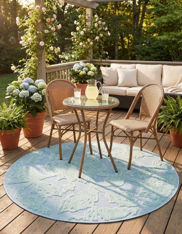5' 3 x 5' 3 Easy-Clean Aruba Indoor / Outdoor Round Rug
