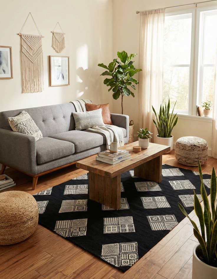 Detail image of 5' 1 x 8'  Hand Woven Hand Woven Rug