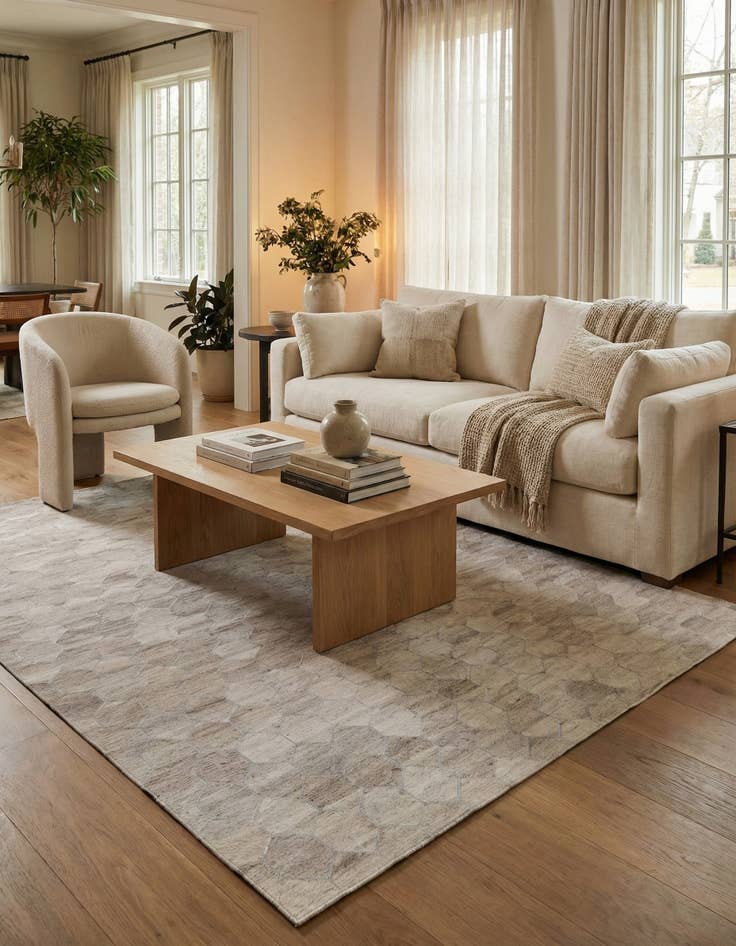 Detail image of 4' 4 x 6' Cowhide Rug