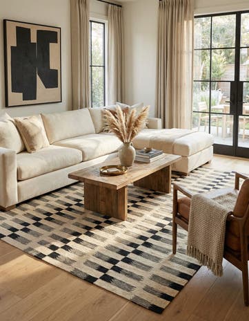 5' 9 x 7' 9 Hand Woven Kilim Modern Wool Rug