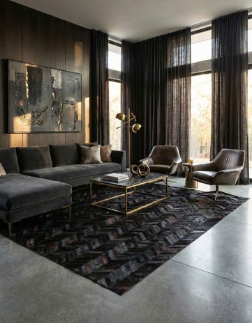 6' x 8' 11 Cowhide Stocks Rug