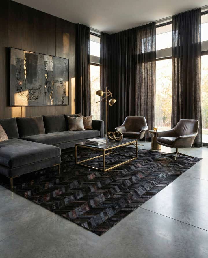 6' x 8' 11 Cowhide Stocks Rug
