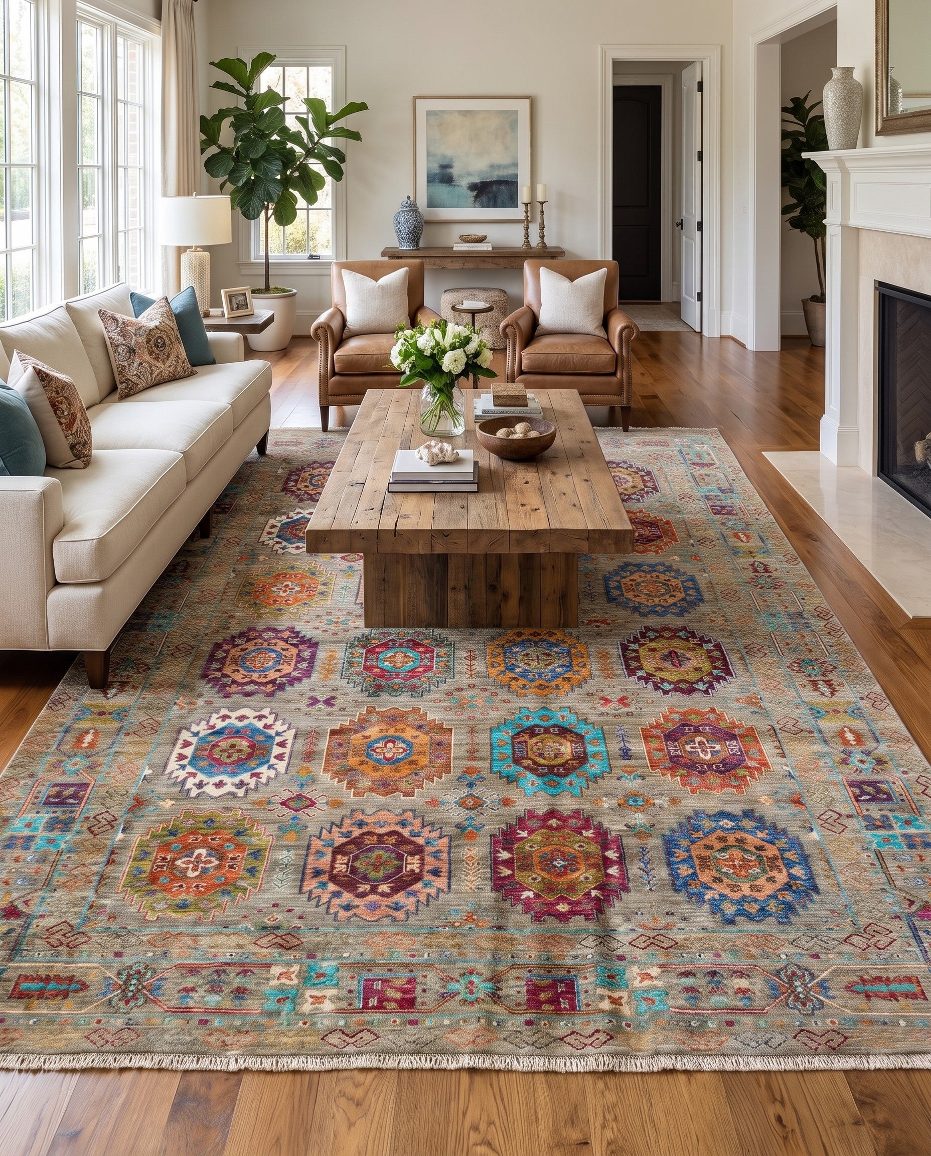 7' 1 x 9' 11 Hand Knotted Ariana Ziegler Rug