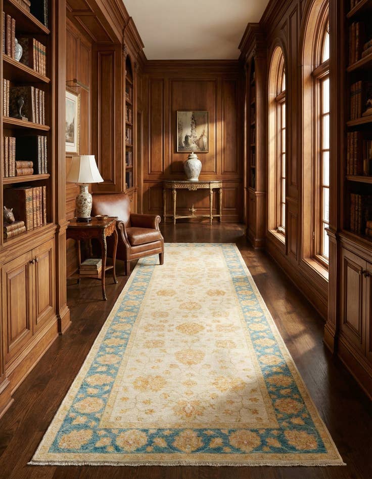 Detail image of 4' x 13' 7 Kaizar Wool Runner Rug