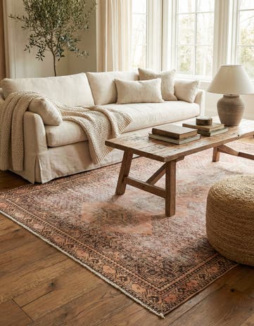 4' x 6' 5 Hand Knotted Ultra Vintage Persian Wool Rug