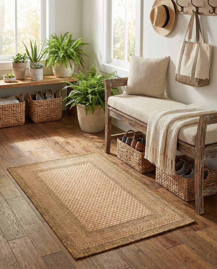 Detail image of 2' 2 x 3' Easy-Clean Border Indoor / Outdoor Rug