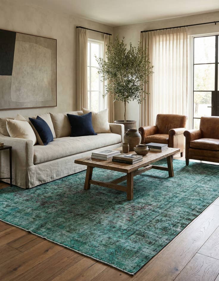 Detail image of 6' 8 x 12' 1  Hand Knotted Ultra Vintage Persian Wool Rug