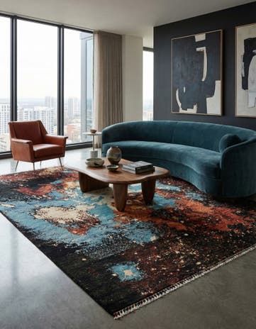 6' 7 x 9' 7 Rubin Wool Rug