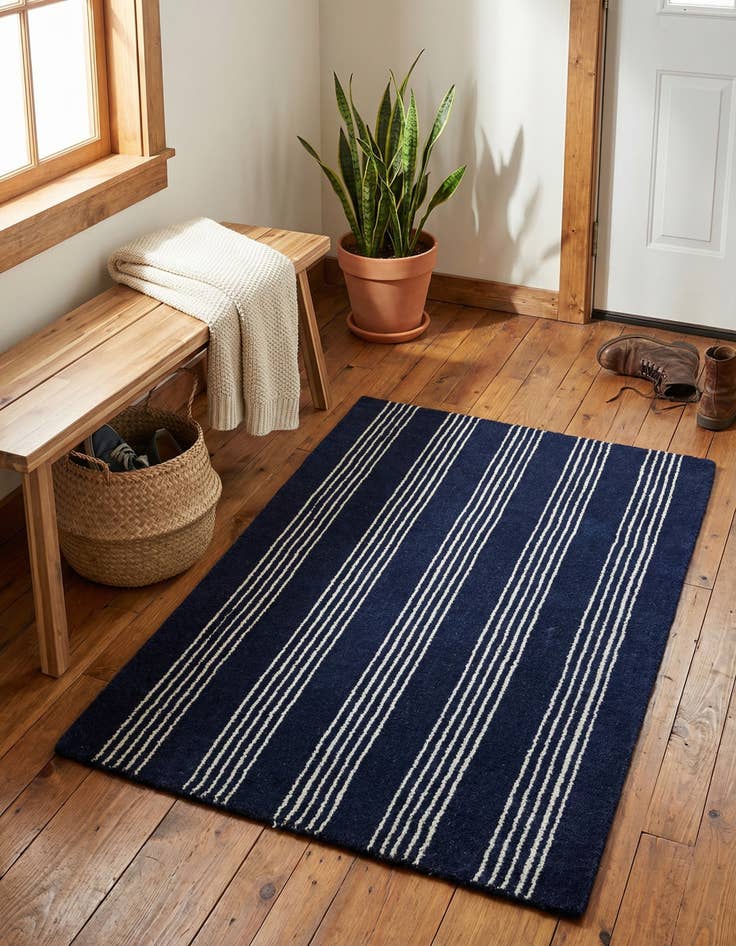 Detail image of 2' 2 x 3' 2  Hand Woven Jill Zarin Natural Wool Rug