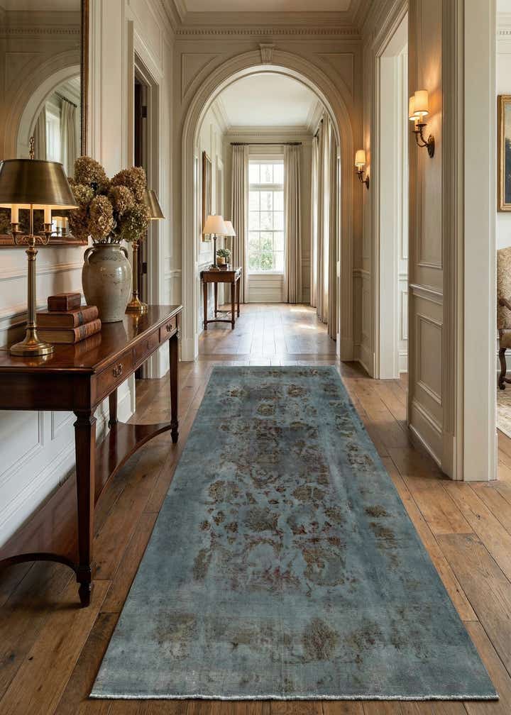 6' 7 x 12' 6 Vintage Royal Wool Runner Rug