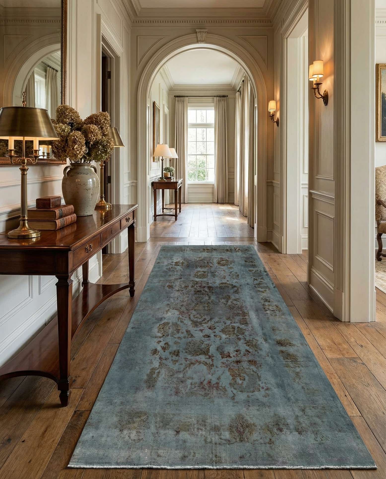6' 7 x 12' 6 Vintage Royal Wool Runner Rug