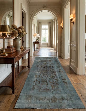 6' 7 x 12' 6 Vintage Royal Wool Runner Rug
