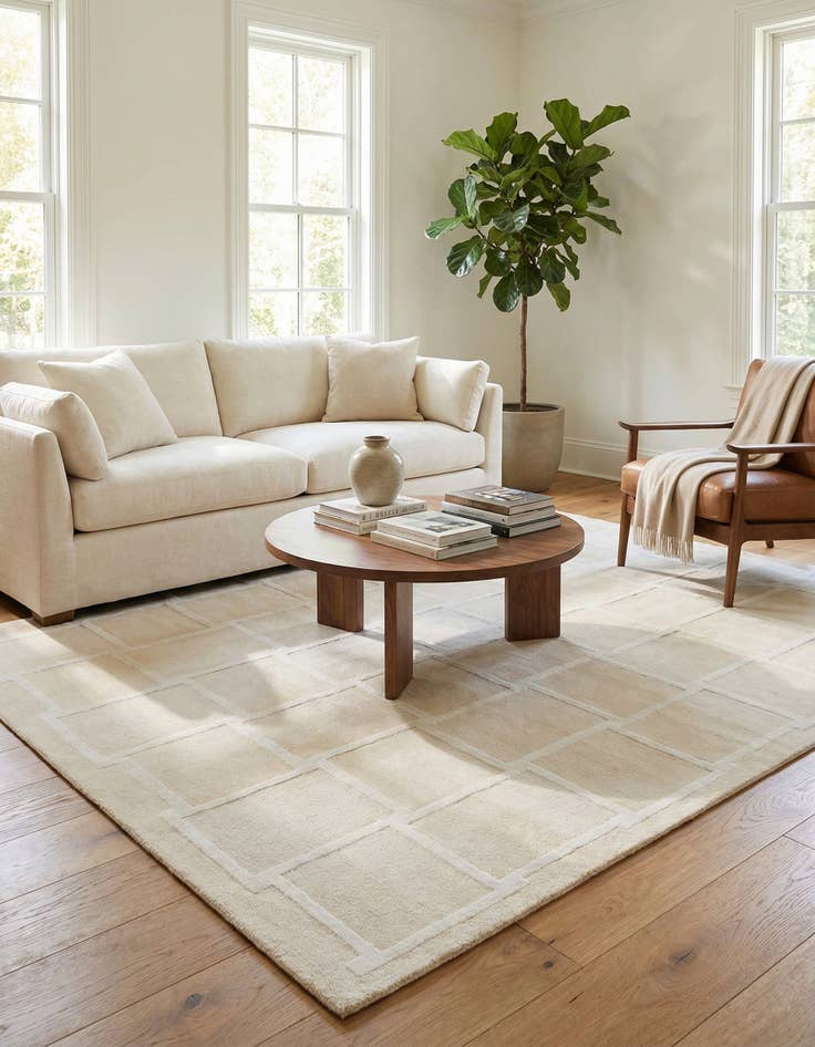 Detail image of 5' 7 x 8'  Hand Knotted Darya Wool Rug