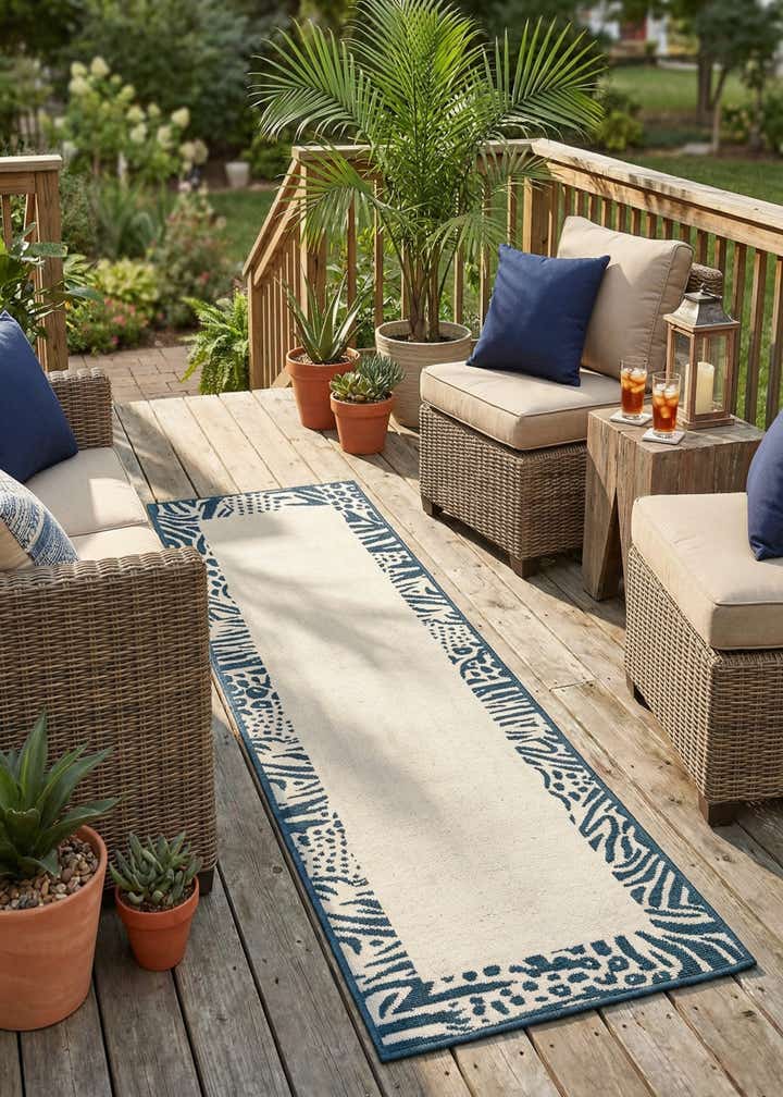 2' x 8' Easy-Clean Safari Indoor / Outdoor Runner Rug